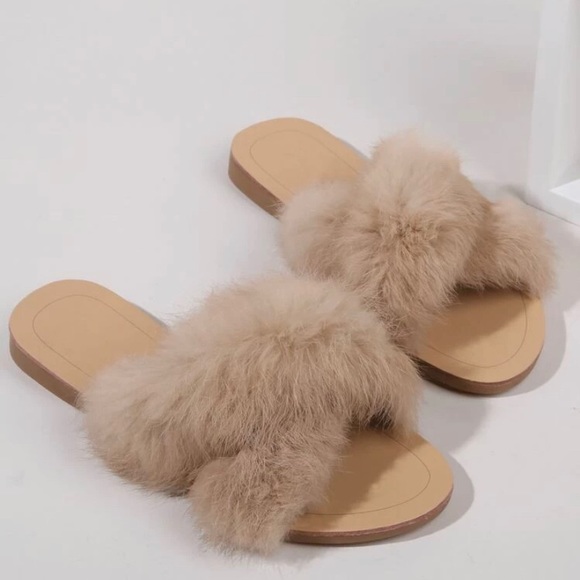 koko boutique Shoes - Furry Slides